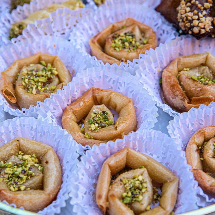 Mhancha aux amandes et pistache